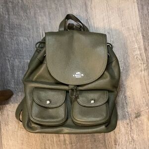Olive green coach backpack
